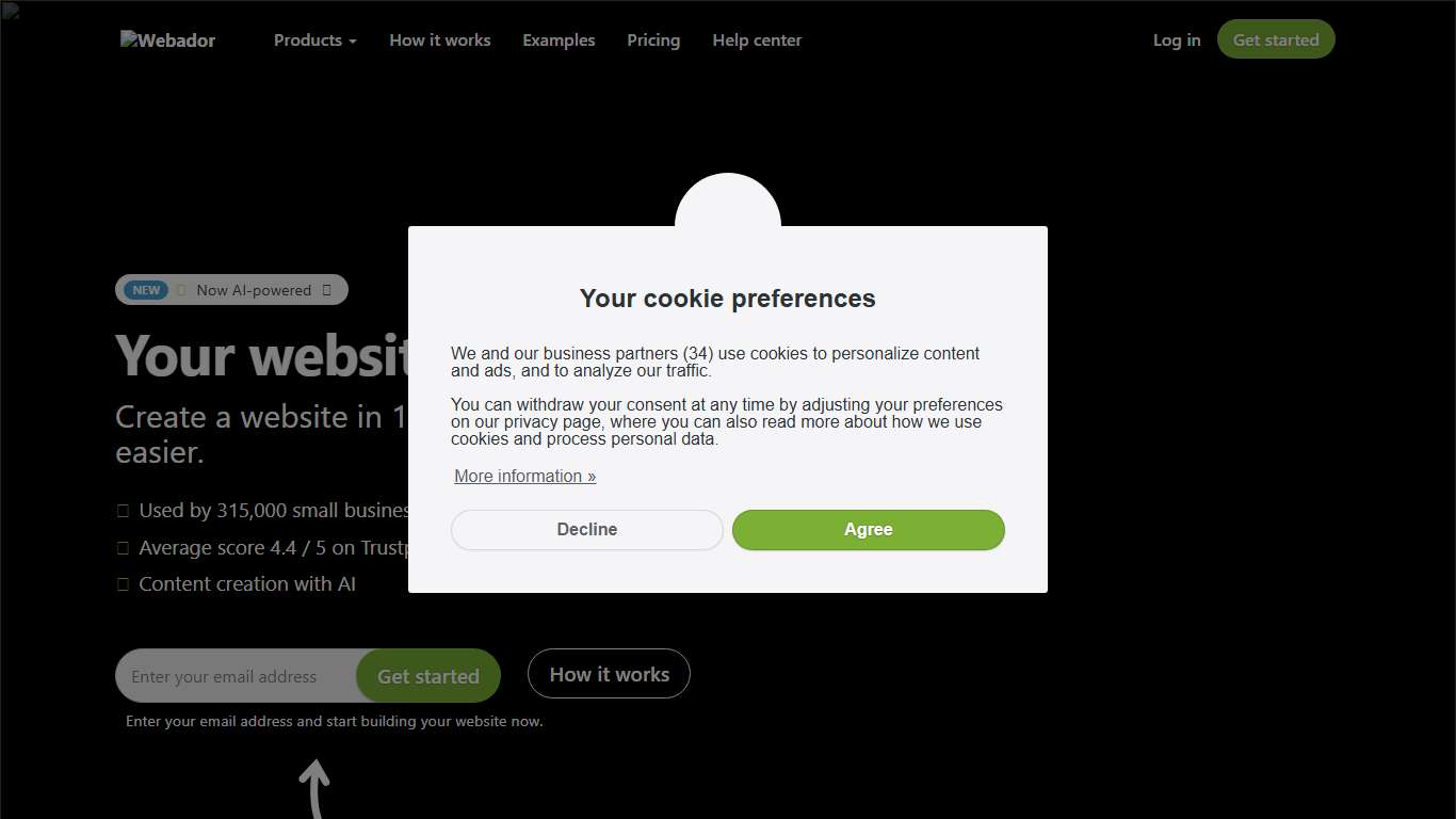 Create Your Own Website 2026 | Free .COM domain - Webador - Webador