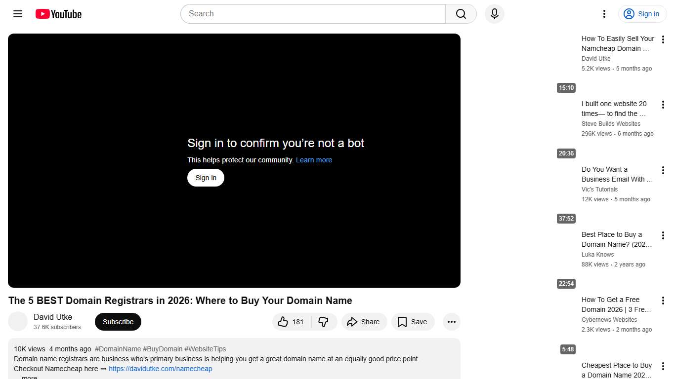 The 5 BEST Domain Registrars in 2026: Where to Buy Your Domain Name - YouTube