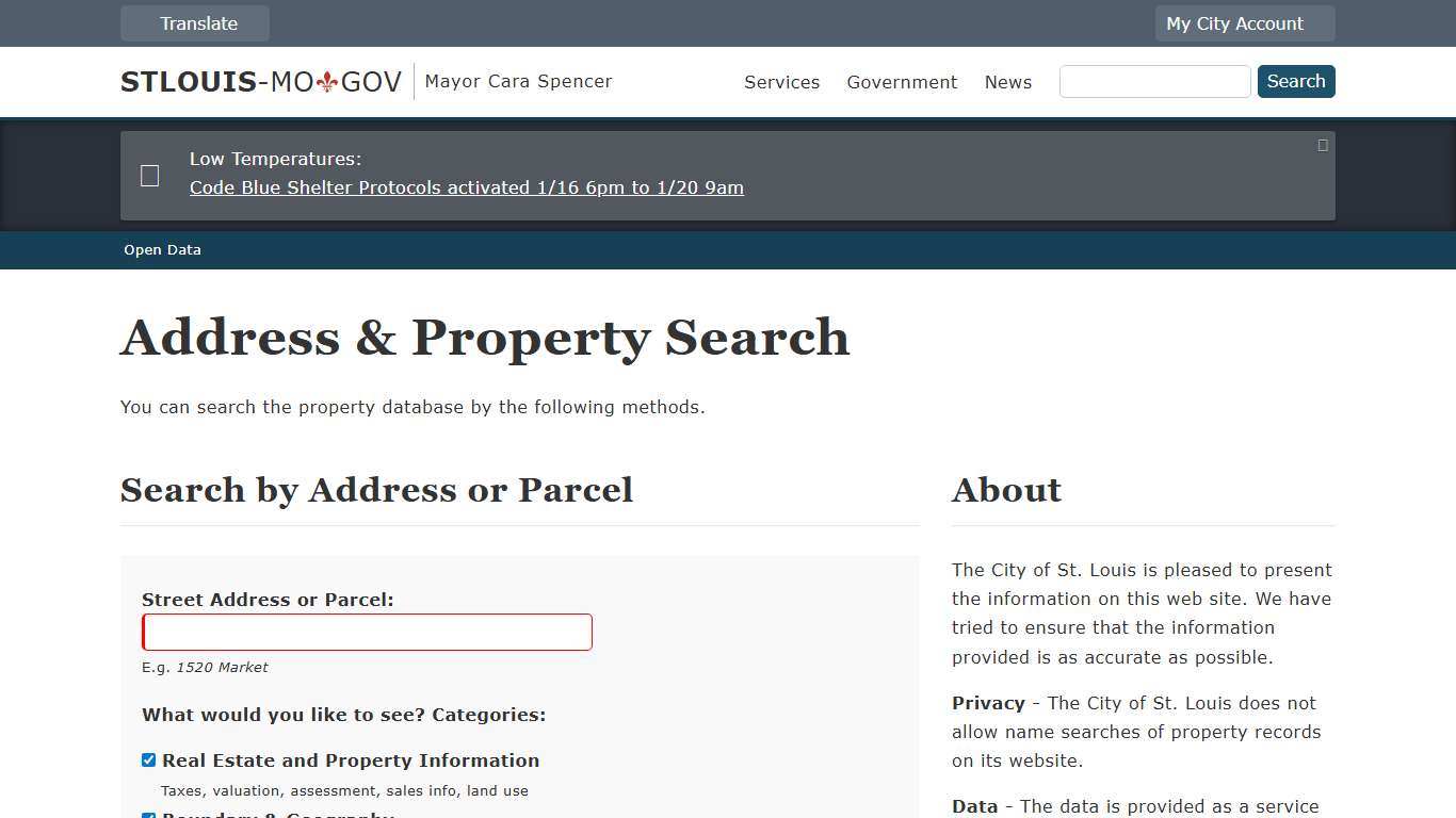 Address and Property Information Search